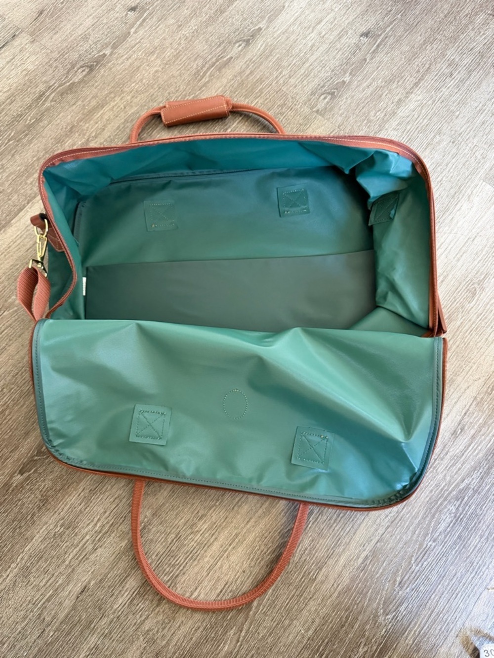 Ralph Lauren Green and Brown Travel Tote with Shoulder Strap - Picture 6 of 7
